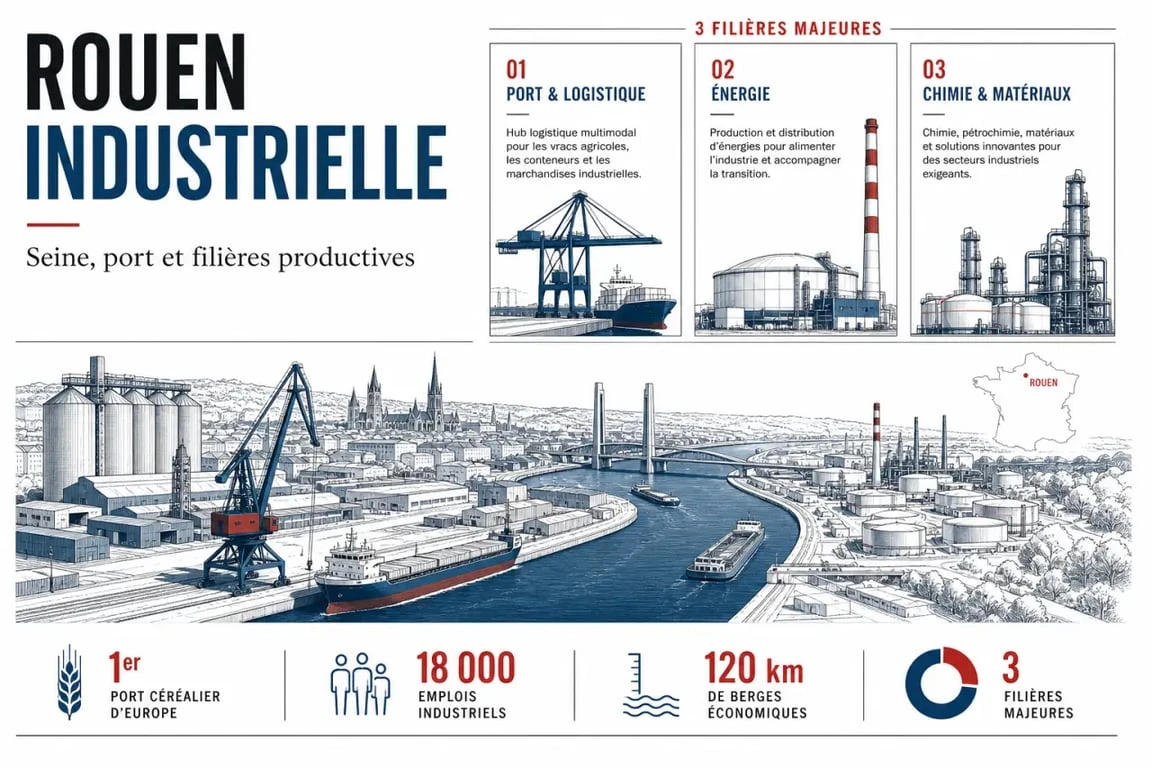 Industrie rouen : panorama des filières, du port et des chiffres clés du territoire