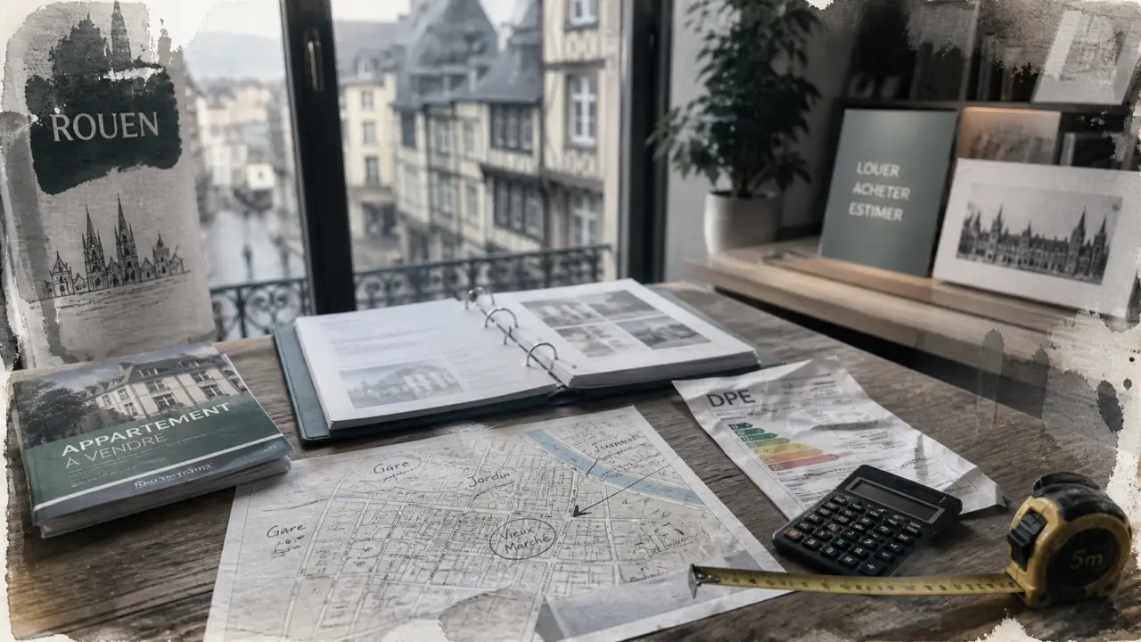 Achat immobilier Rouen : plan et DPE, quartiers à vérifier avant d’acheter à 2 549 €/m²