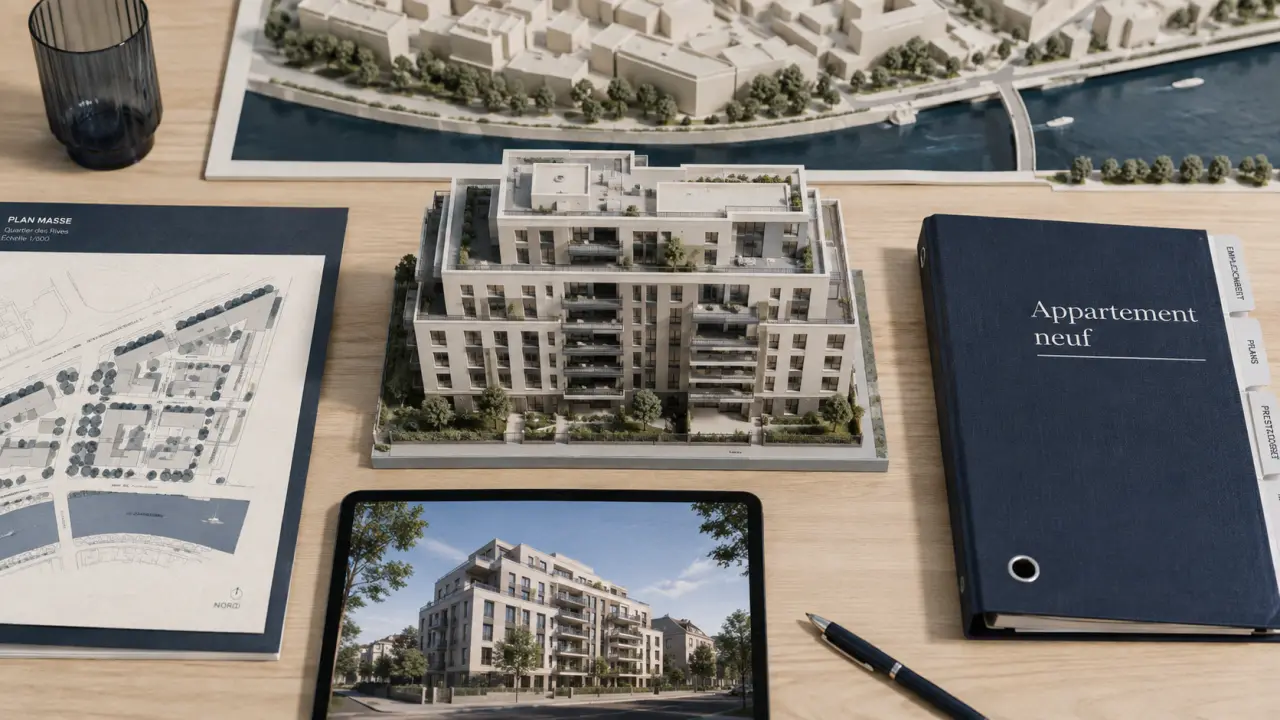 Bouygues immobilier Rouen : maquette Lisière en Seine, Luciline, PTZ+ pour appartement neuf