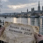 Affiche « Rouen Seine Normande 2028 » : capitale européenne de la culture Rouen