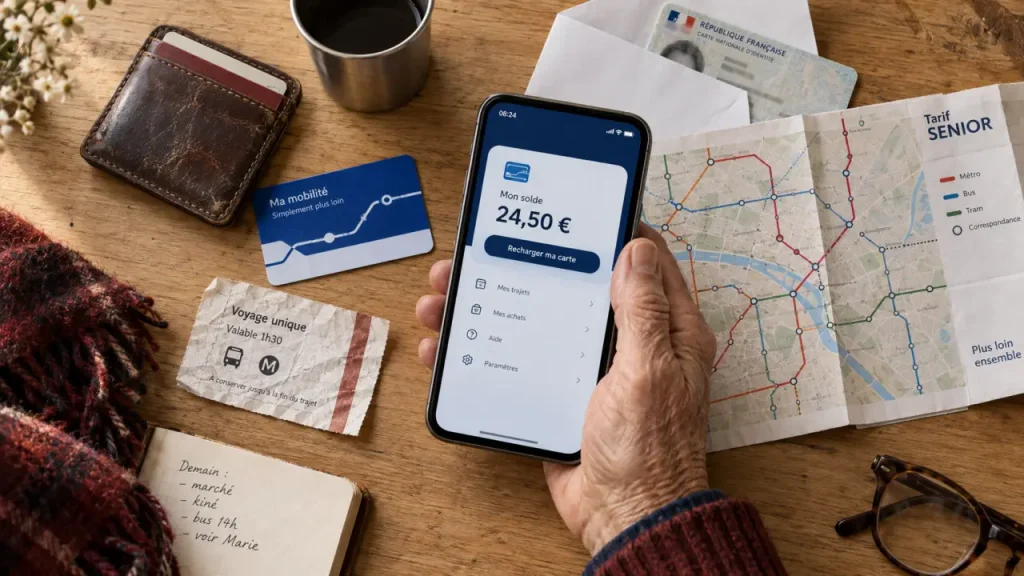 Carte de bus senior rouen, solde et rechargement sur smartphone