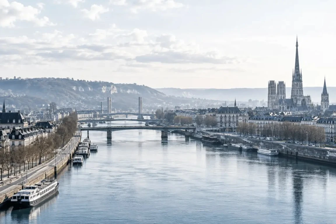 Rouen et la Seine dans le cadre de la candidature Capitale européenne de la culture Rouen