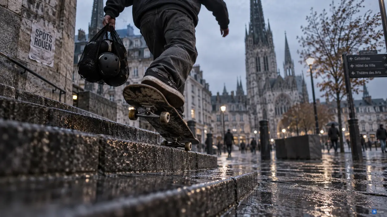 Adrien Bulard, le skateur rouennais qui voit des spots partout en ville