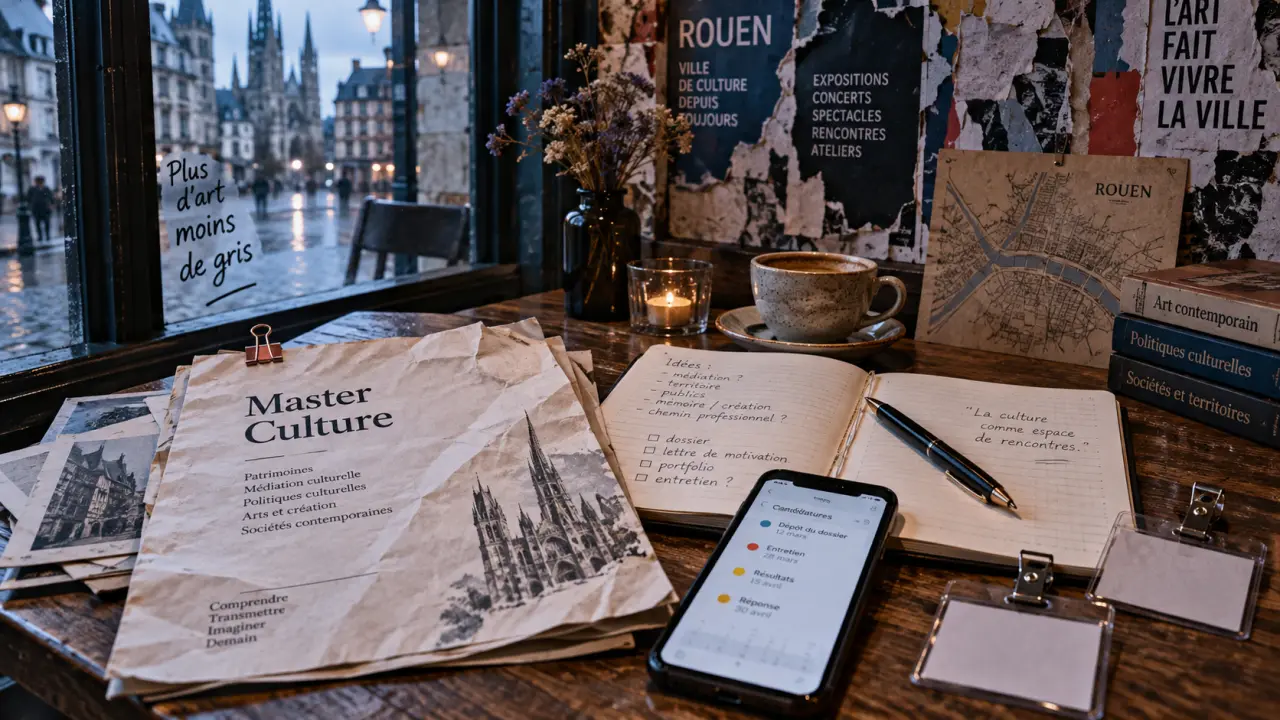 Master culture Rouen : dossiers et candidature pour deux parcours