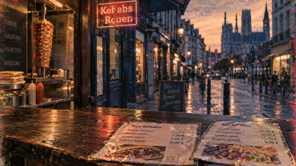 Rouen compte 54 kebabs, mais se classe 8e en Normandie par habitant