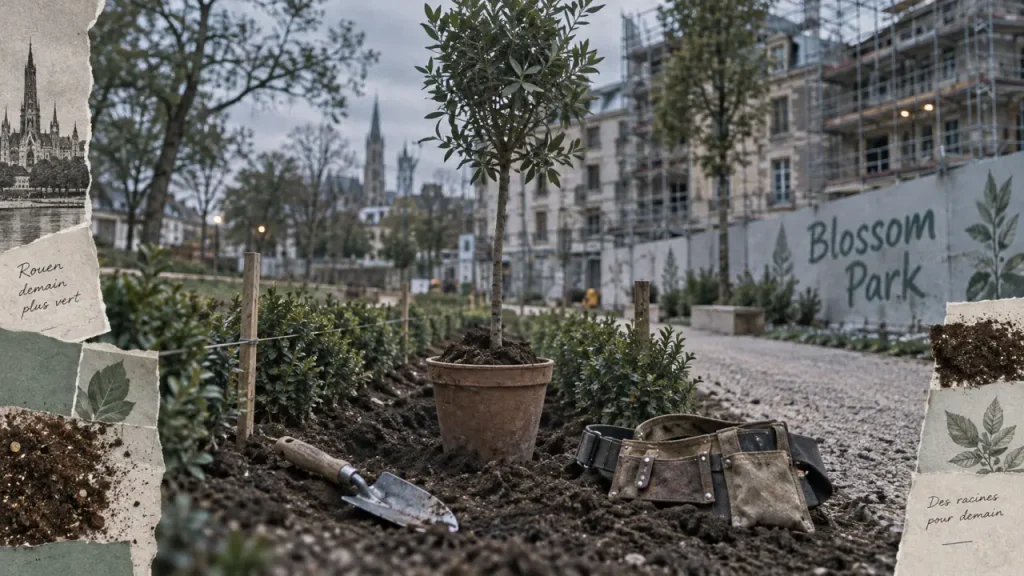 À Rouen, le premier arbre du futur Blossom Park est planté